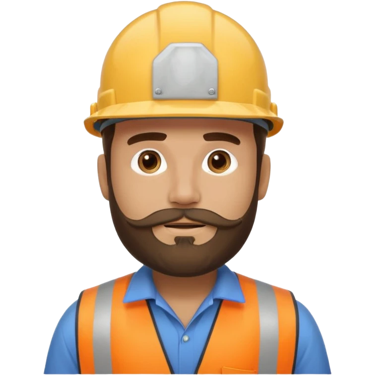 Construction site manager with beard emoji