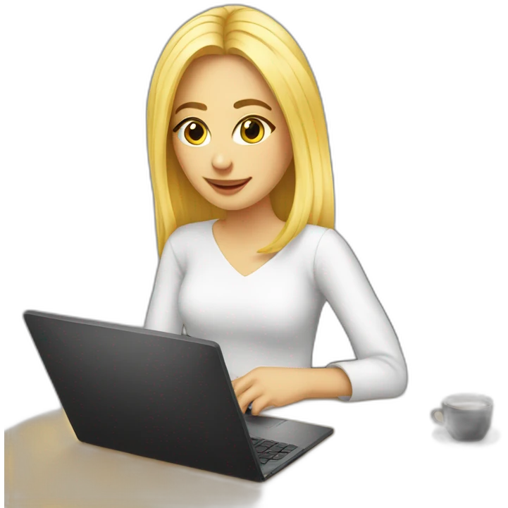 blonde-artist-girl-with-laptop emoji