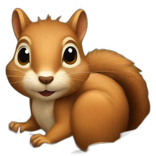 a squirrel is lying in a bird's nest emoji