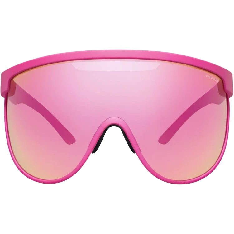 sporty pink shield visor sunglasses with athletic design and one-piece lens, sleek modern style emoji