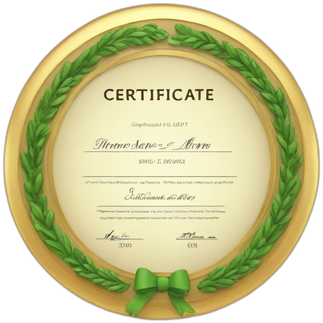 Certificate emoji