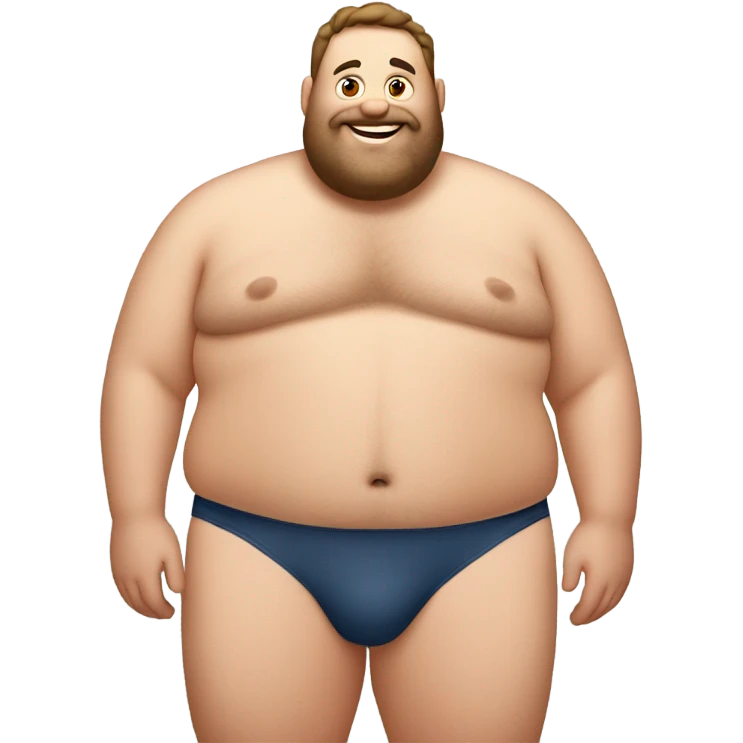 Fat guy wearing underwear  emoji