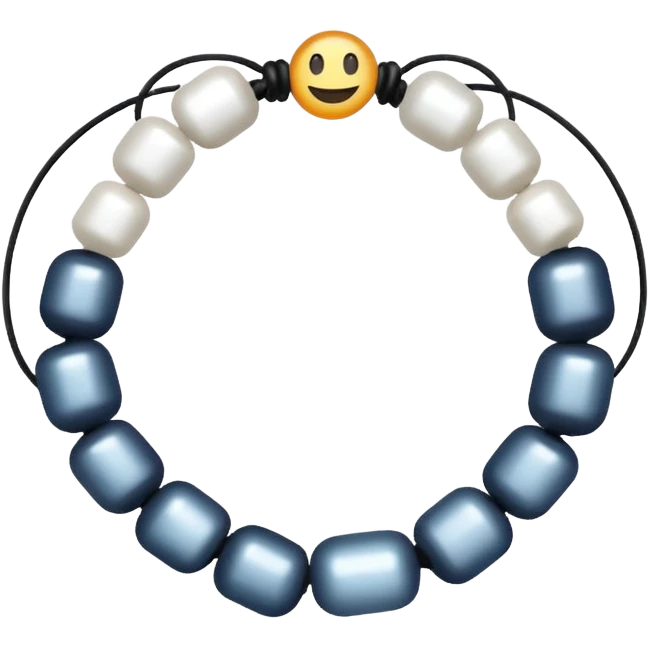 white bead thread emoji