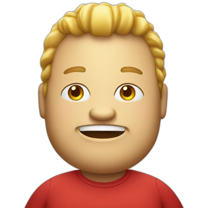 Fat Fish mcdonald's in red shirt emoji