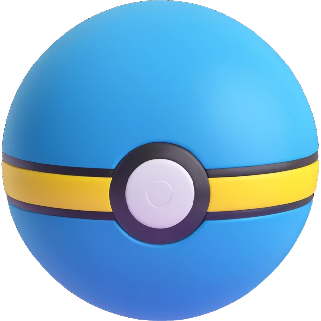blue pokeball emoji with a black stripe emoji