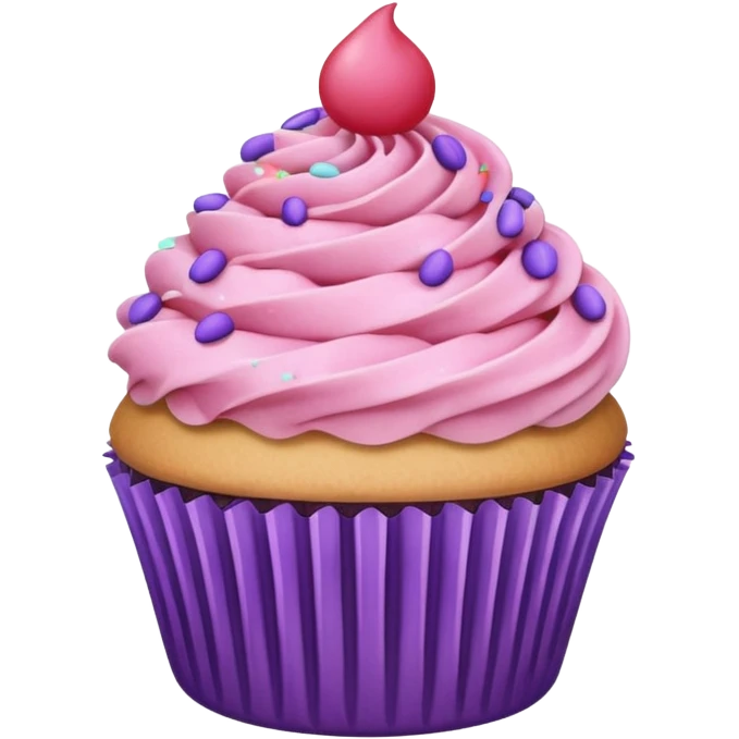 Copcake pink and purple  emoji