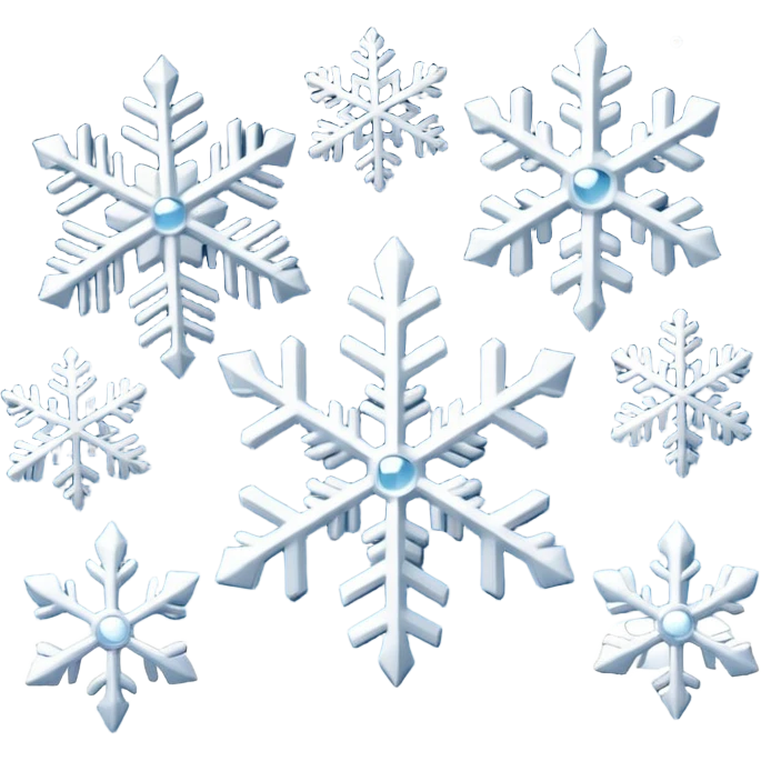 Snowflakes in winter morning emoji