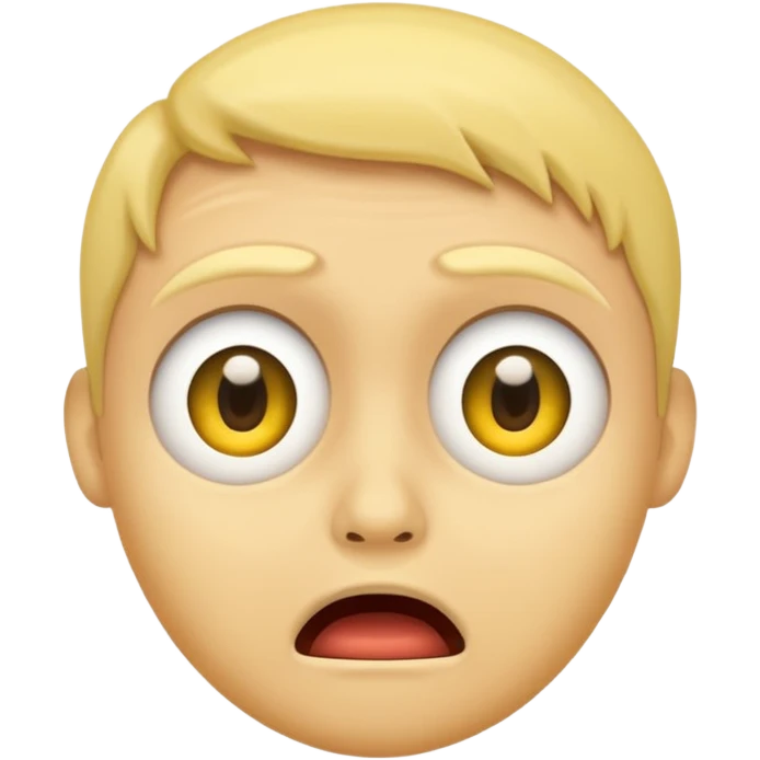 scared face yellow emoji