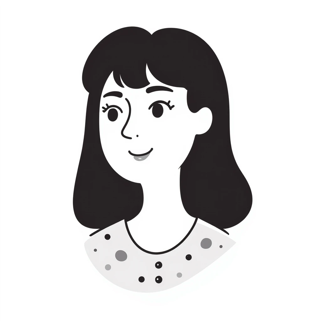 Attractive woman with dark brown bangs and light natural makeup emoji