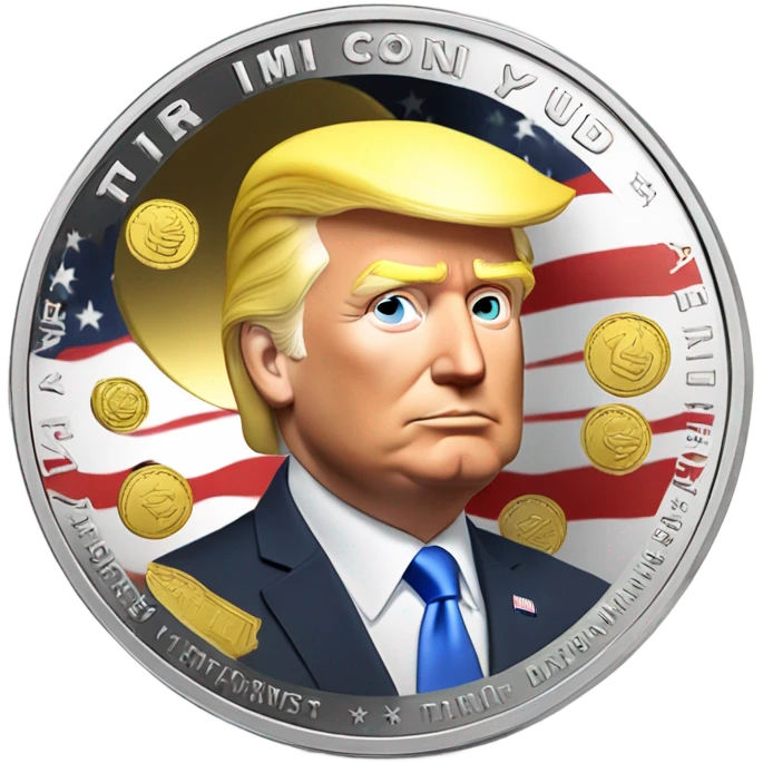 Trump virtual coin emoji