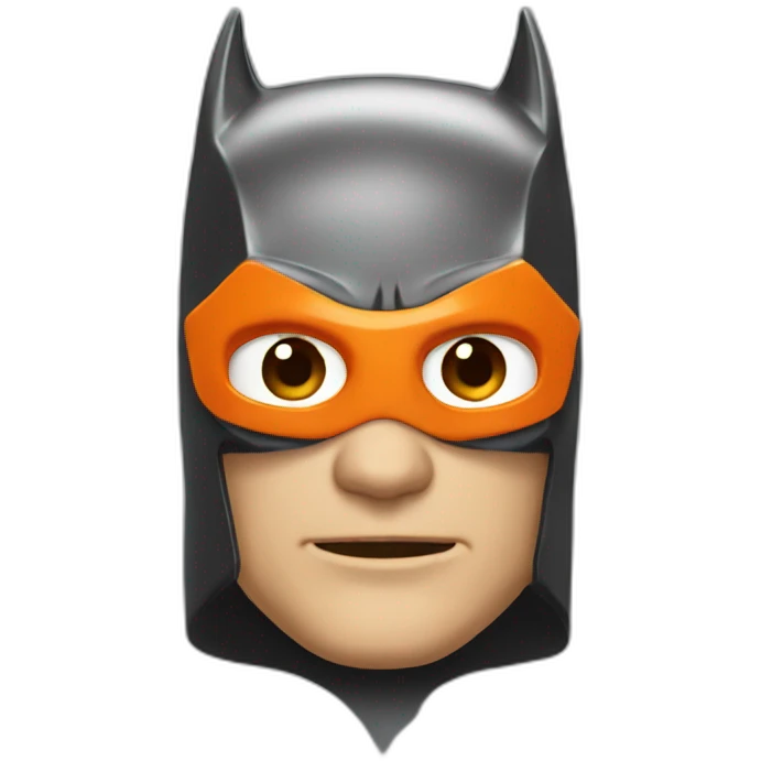 Batman avec une péruque orange emoji