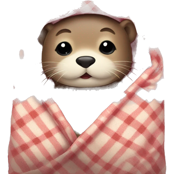 otter cozy in blanket emoji