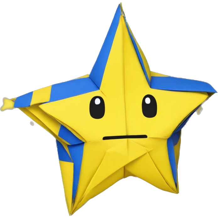 yellow star origami paper mario the origami king emoji