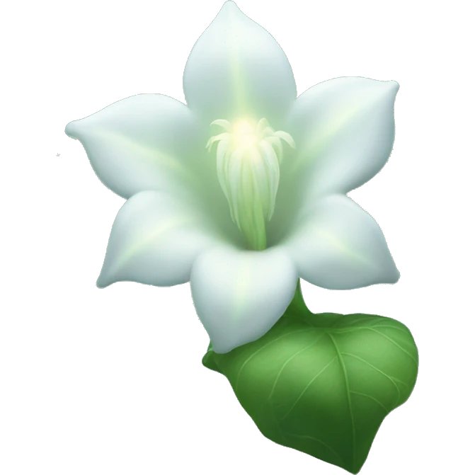 White Glowing Moonflower emoji