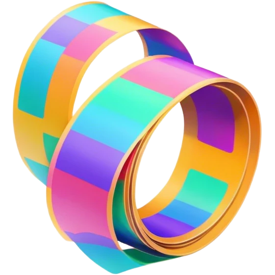 psychedelic colored film roll emoji