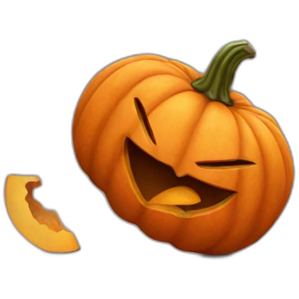 Pumkin kissing emoji