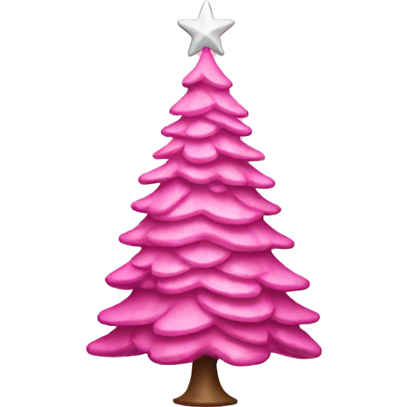 Pink Christmas tree emoji