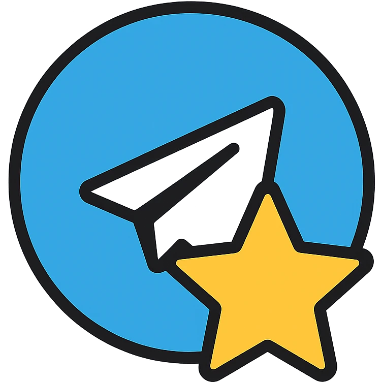 Telegram logo combined with IGstar logo emoji