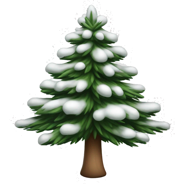  actual white fir christmas tree isolated.  emoji