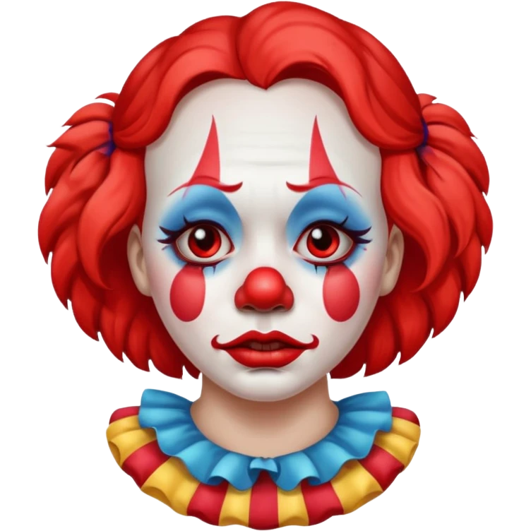 clown female make up cried emoji