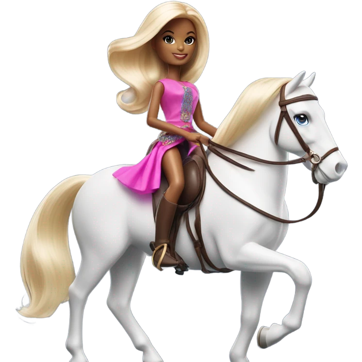 Barbie doll riding a horse  emoji