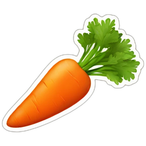 yummy carrot emoji