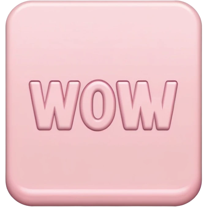Pastel pink sing say "wow" emoji