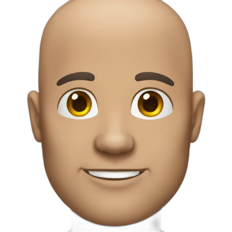 Bald man with charisma emoji