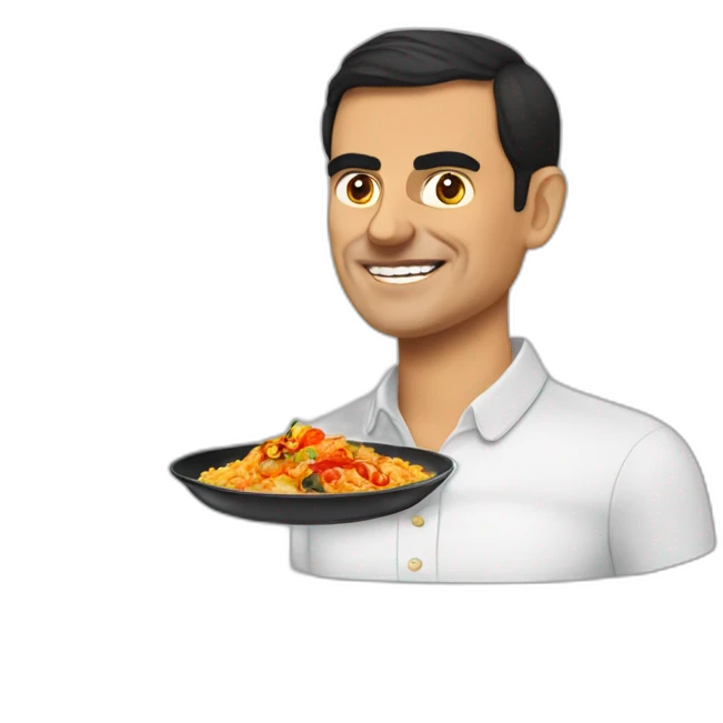 Pedro sánchez eat paella emoji