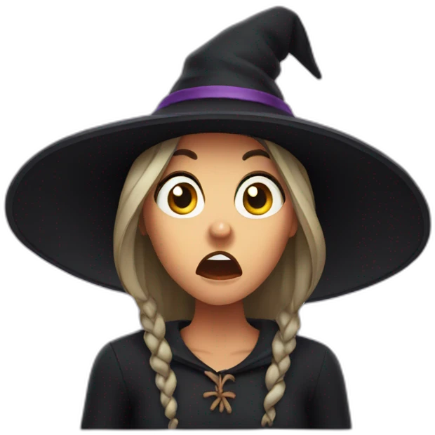 surprised witch emoji