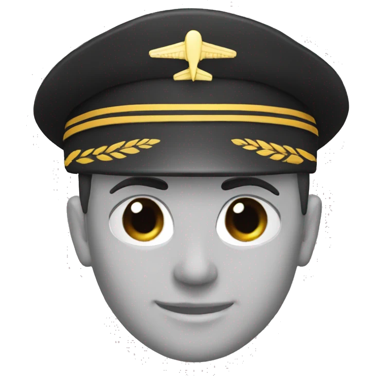 Plane pilot hat emoji