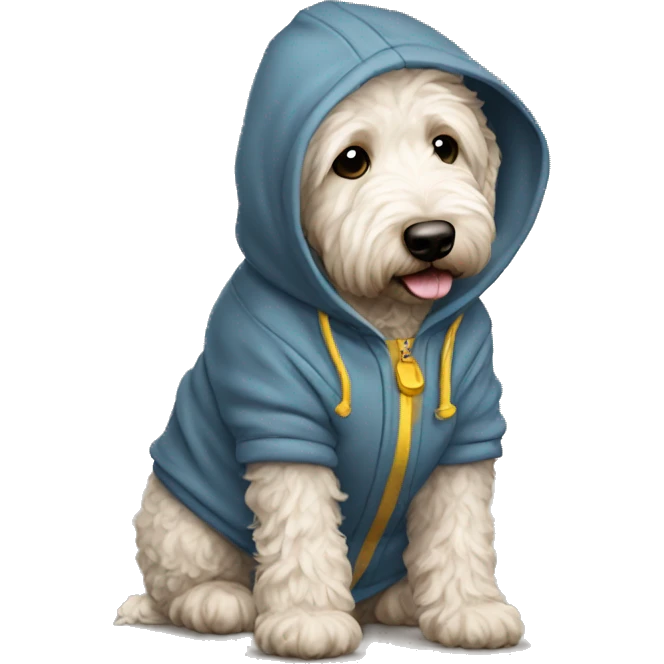Golden Doodle wearing a hoodie emoji