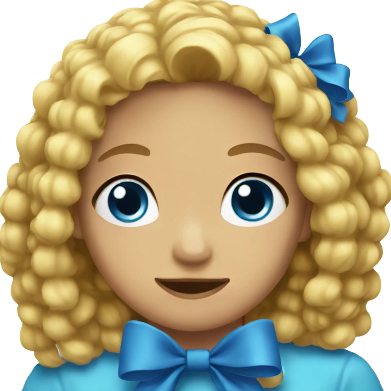 Blue bow emoji