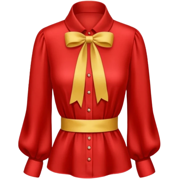 red blouse with ribbon emoji
