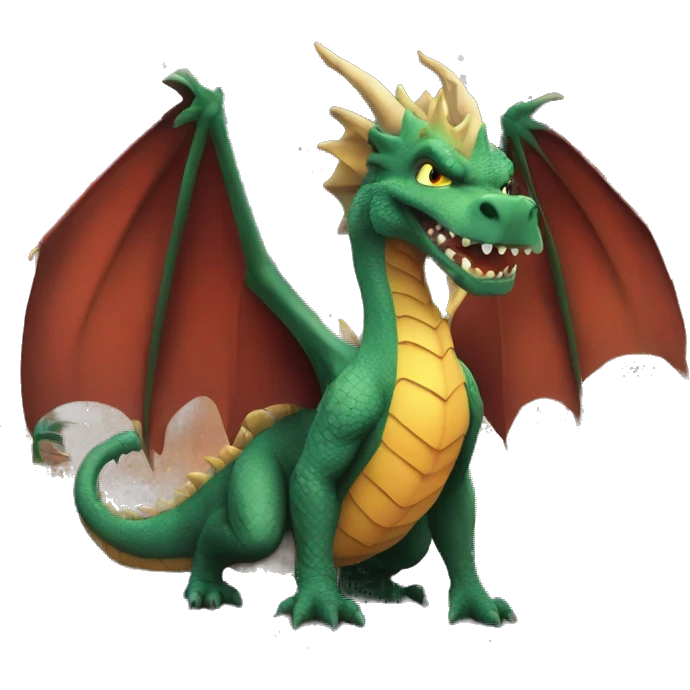 A huge dragon in the city that spits fire emoji