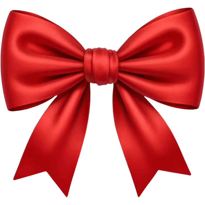 soft red bow emoji