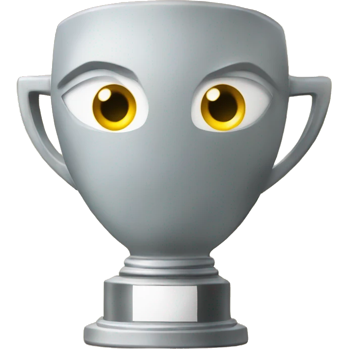 A trophy below and an eye above from where the lights rays are getting scattered  emoji