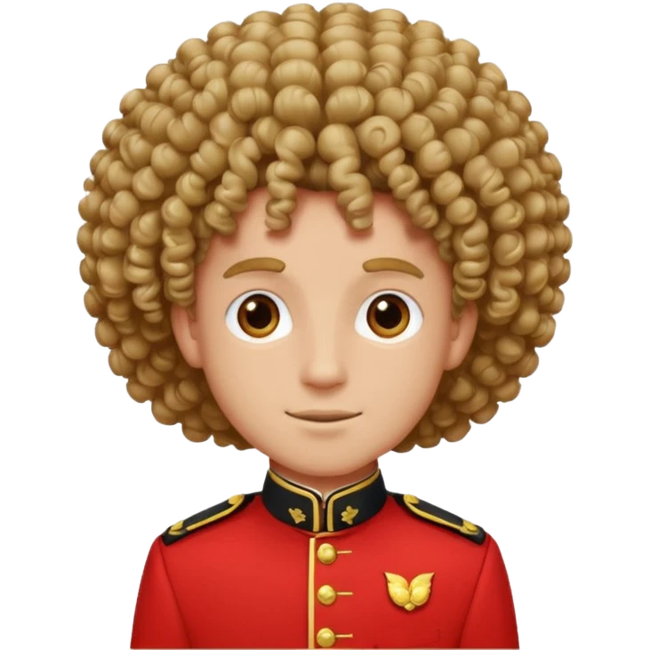 bellboy face big curly hair emoji