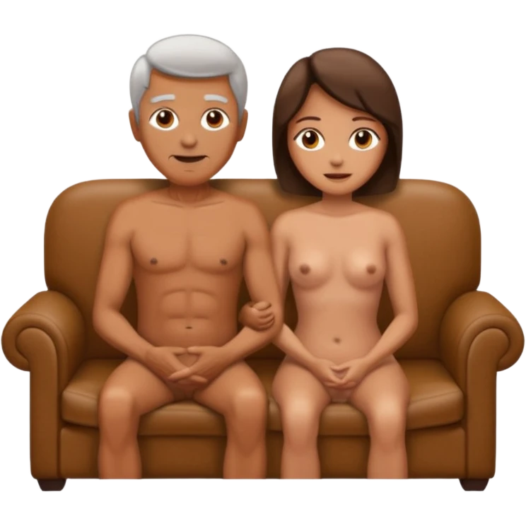 Couple 69 on couch naked emoji