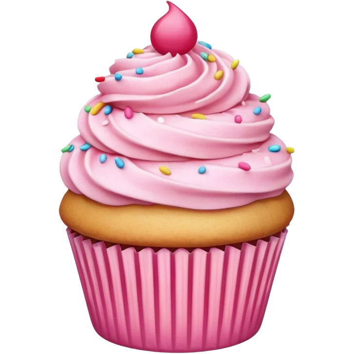 Cupcake with pink icing emoji