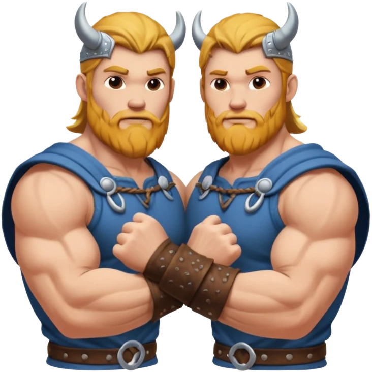 two arms holding each others forearms viking clasp style emoji