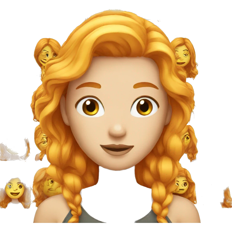 a redhead emoji with blond locks in front emoji