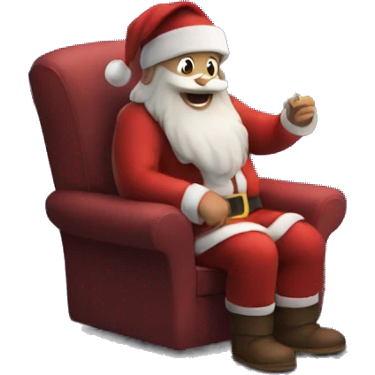 Santa watching fireworks  emoji