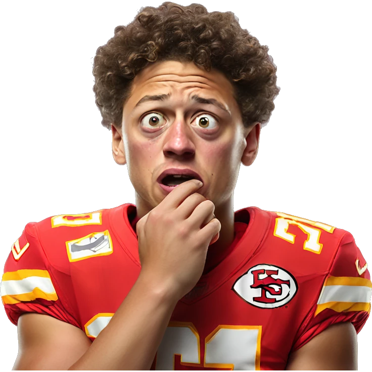 Patrick Mahomes crying to a ref emoji