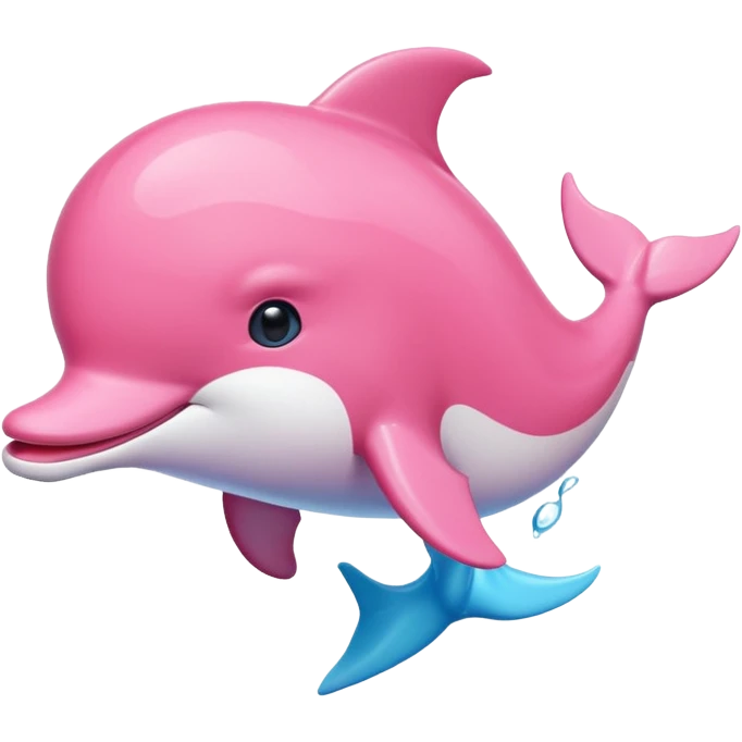 chibi pink dolphin emoji