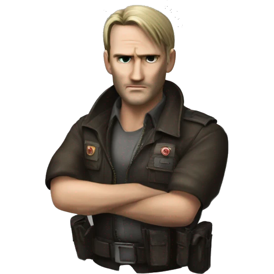 leon Scott keneddy from resident evil 4 remake emoji