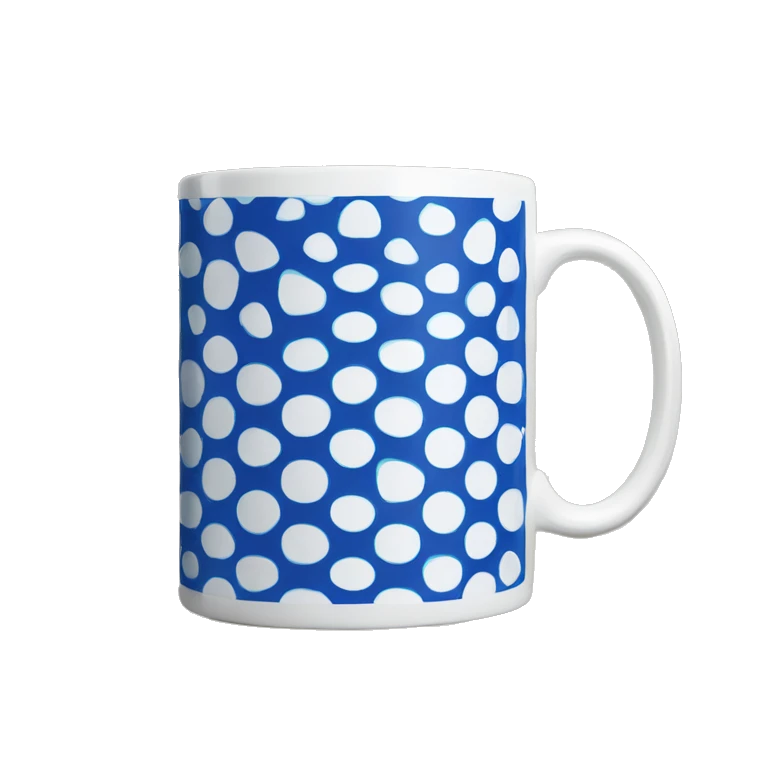 fancy Coffee mug blue pattern emoji