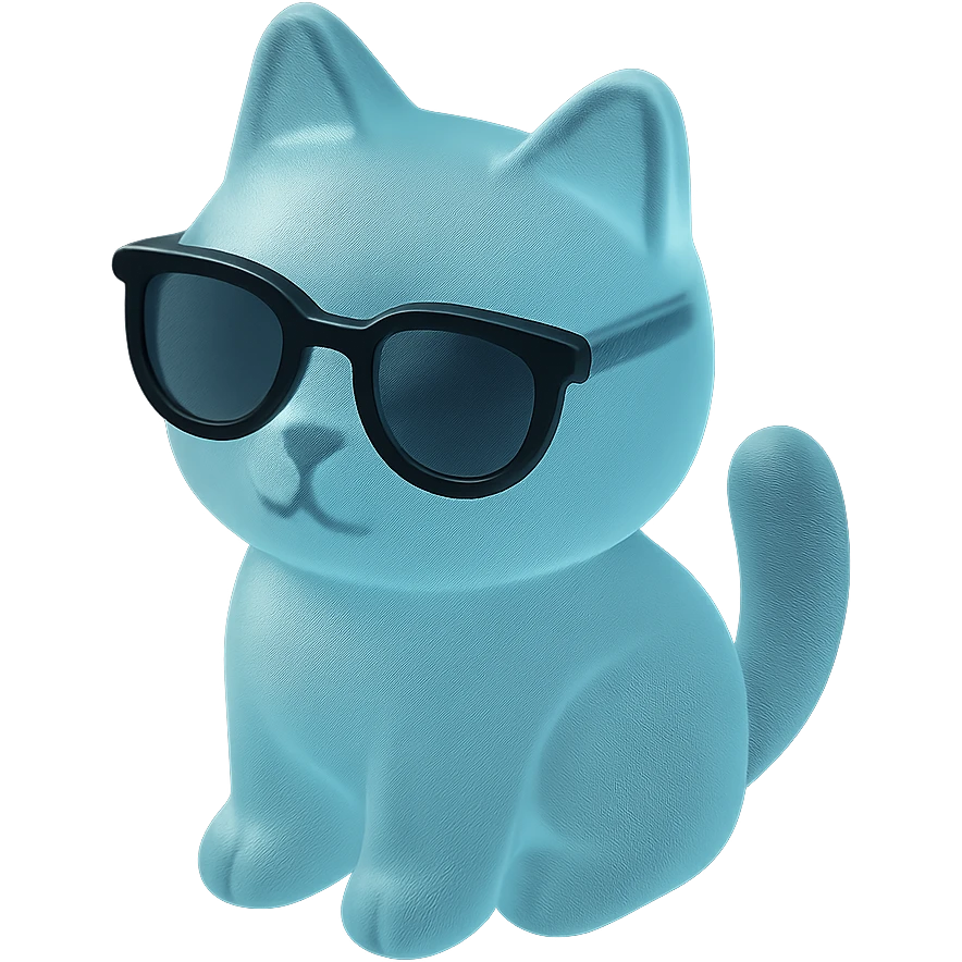 Cat wearing sunglasses emoji