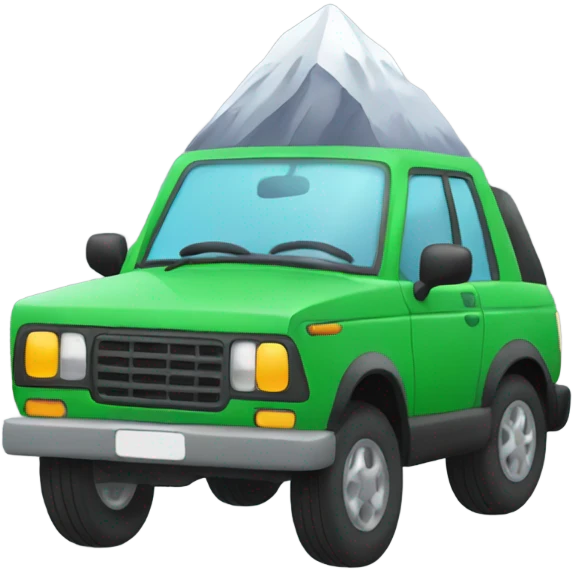 driving car mountain emoji