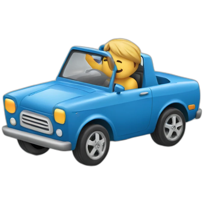 un mecanico reparando un coche emoji